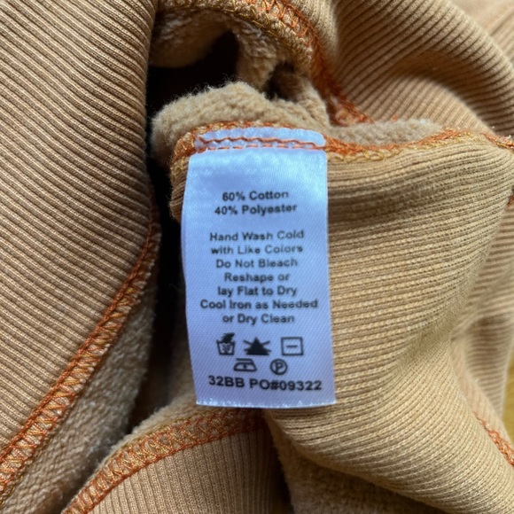 32 Bar Blues Men's Brown Henley Sweater Size Medium - Light Brown / Orange / Tan - Picture 3 of 3